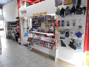 Toonbank met accessoires