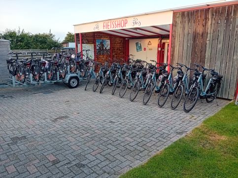 Verhuurfietsen klaar voor vertrek